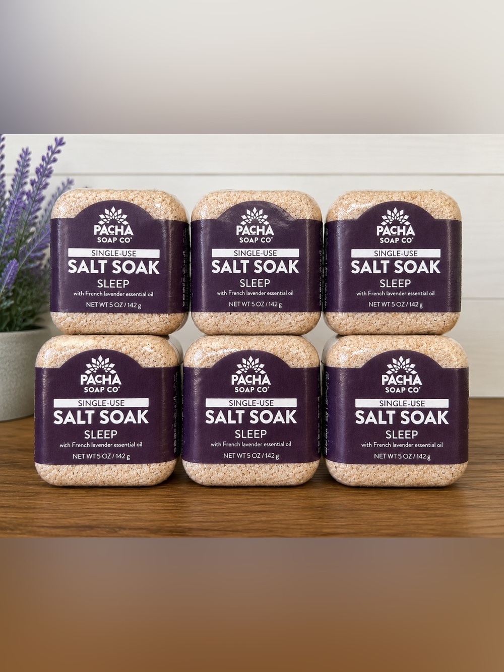 Pacha Soap Co Sleep Salt Soak Lot of 6 Lavender Chamomile Vegan